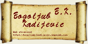 Bogoljub Kadijević vizit kartica